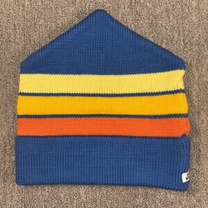 Vintage Moriarty Si hat Striped Knit Blue One Size Made In USA Vermont